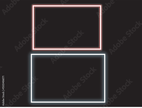 black and white photo frames vector illustration  pink red color