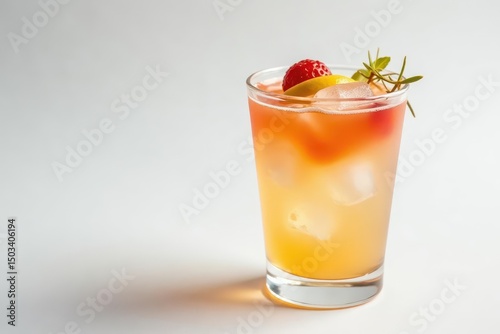 Wallpaper Mural Classic cocktail on white background, garnished , orange, margarita, food Torontodigital.ca