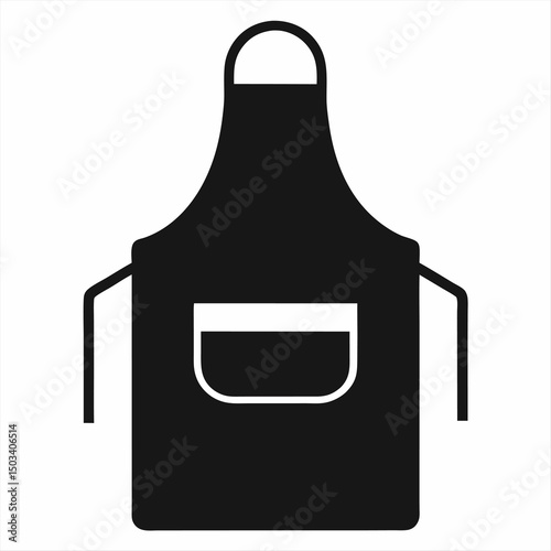 apron icon vector silhouette icon isolated on withe Background 