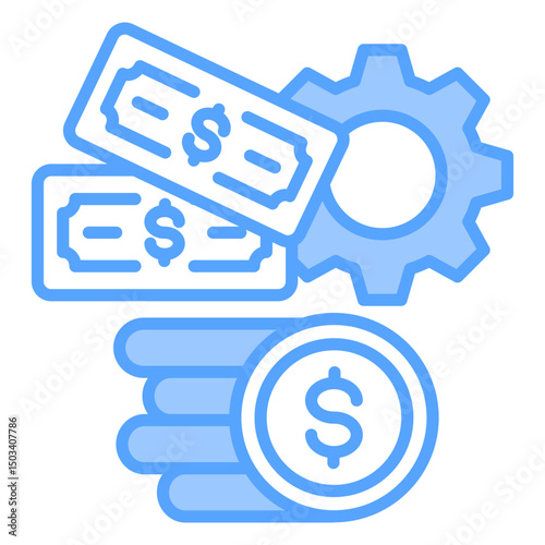 Operational Cost Blue Icon