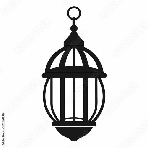 vector illustration of a cage