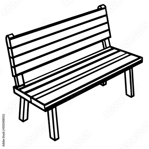 bench on white