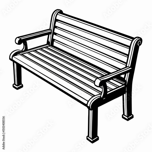 bench isolated on white