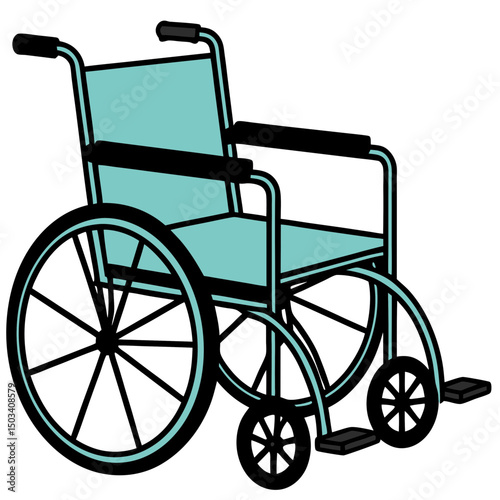 wheelchair isolated on white background