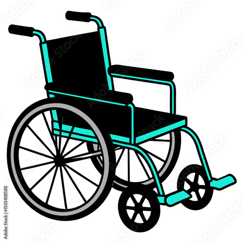 wheelchair isolated on white background