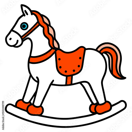 toy horse on white background