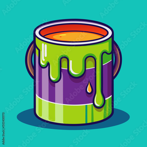 bucket with paint