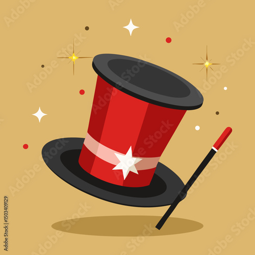 magic hat and magic wand