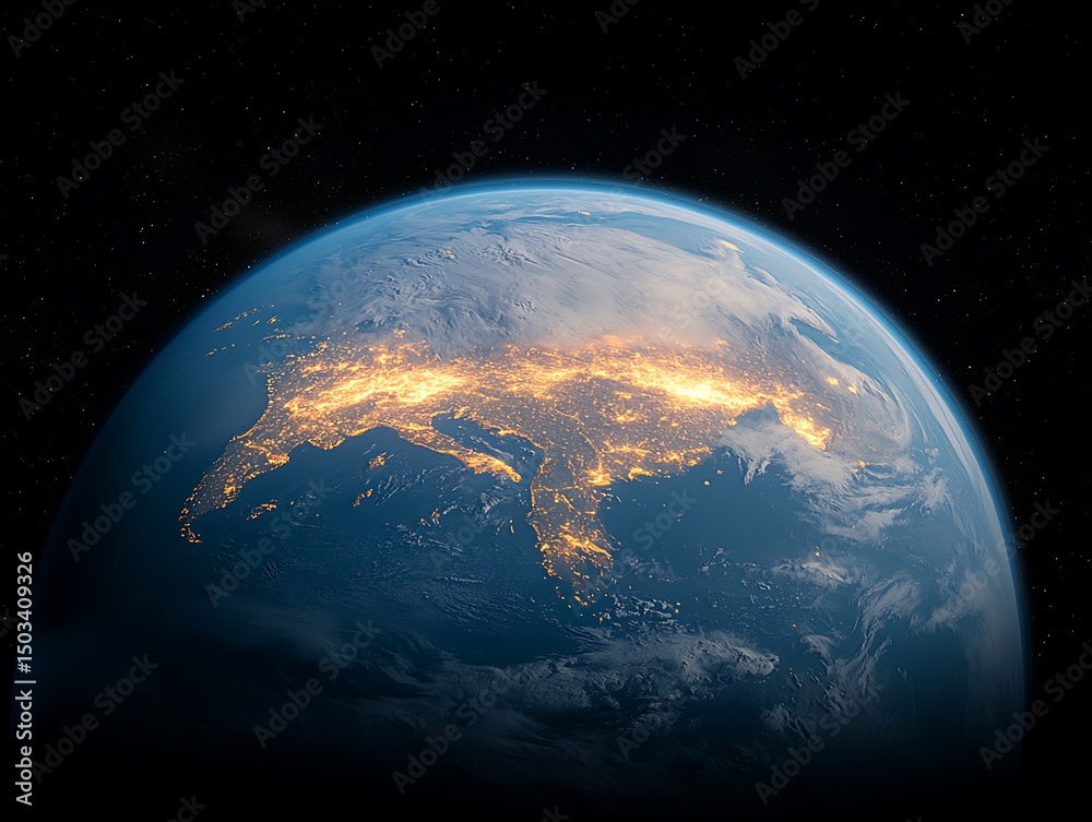 Obraz premium Earths Night Lights.