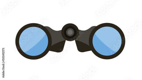 binoculars on white background