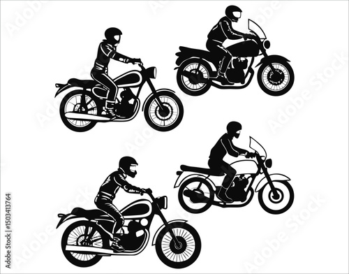 Motorbike Silhouette Collection