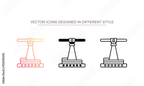 Electron Beam Melting icon design with white background stock illustration