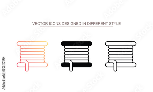 Abs Filament icon design with white background stock illustration