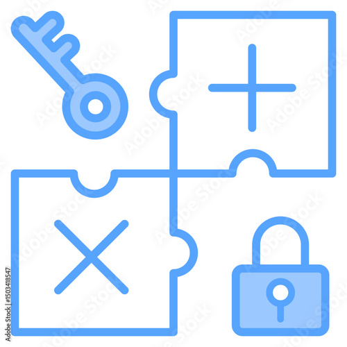 Problem Solving Blue Icon