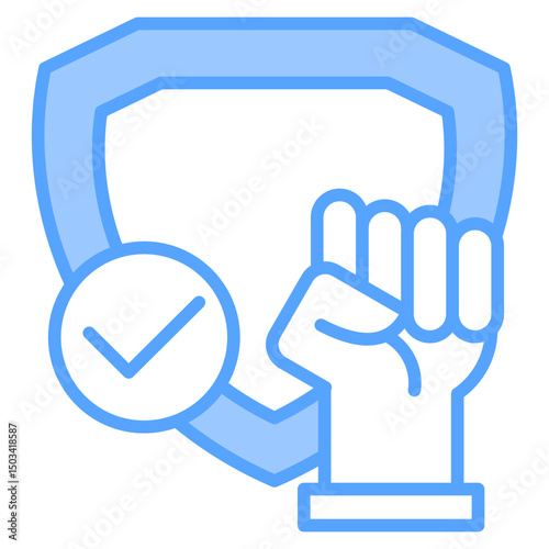Assertiveness Blue Icon