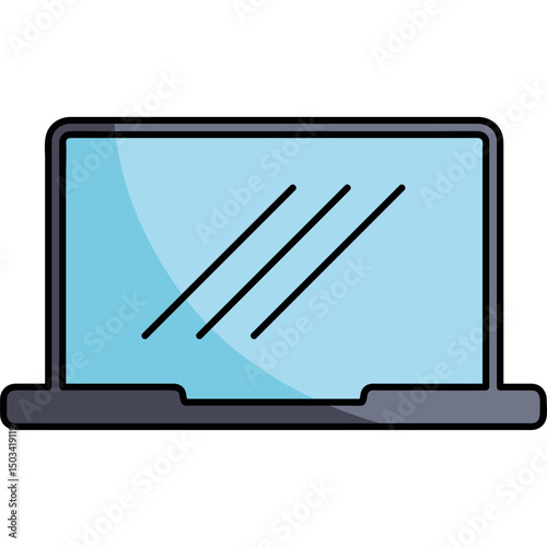 Modern Flat Style Laptop for Digital Projects