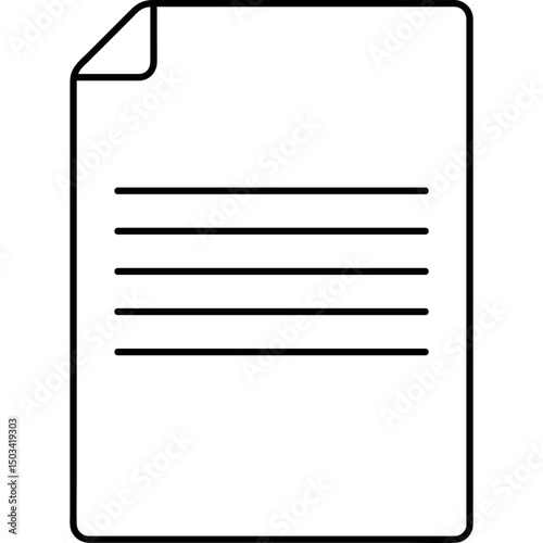 Clean and Minimalist Document Sheet Illustration