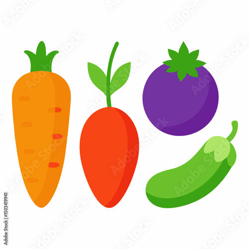 set of vegetables