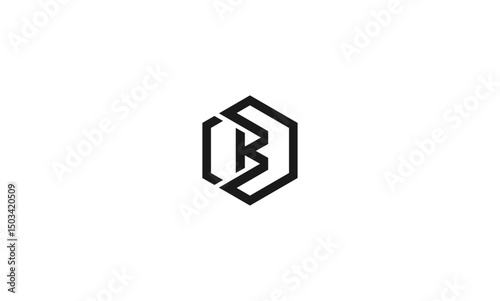 KB initial letters, monogram logo