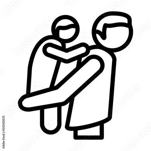 Fatherhood Vector Line Icon Design