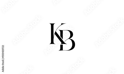 KB initial letters, monogram logo