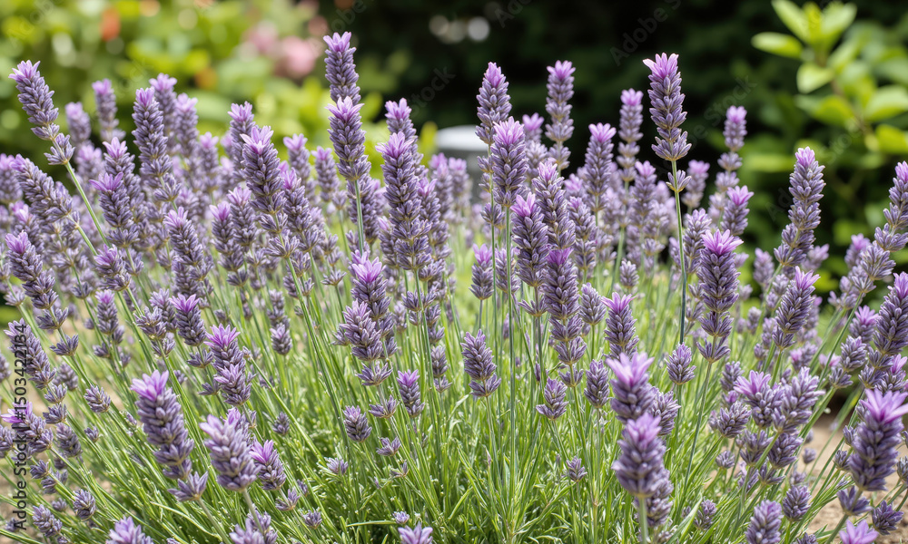Obraz premium Lavender (Lavandula angustifolia) Known for its aromatic scent and vibrant purple flowers, lavender is often used in German gardens, particularly