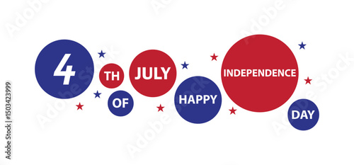 4th of july. america independence day symbol bubble with star. july fourth text sign. 4th july of united state of america for banner, social media ,website, postcard, discount banner png & vector