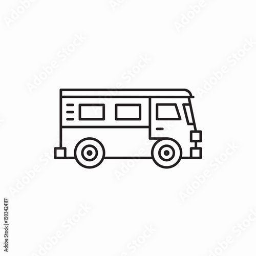 bus public transport icon sign vector