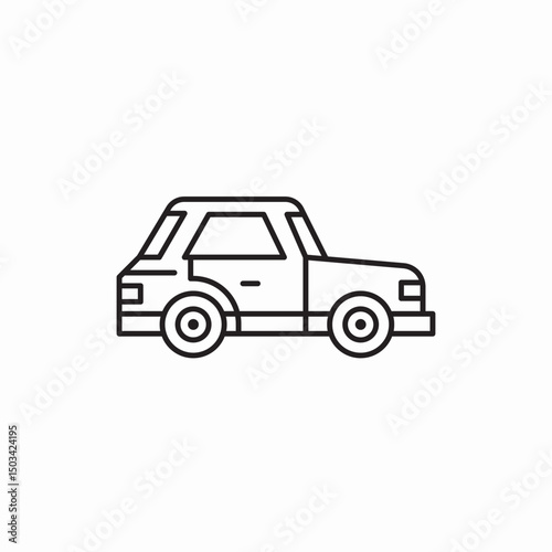 car transport automobile icon sign vector