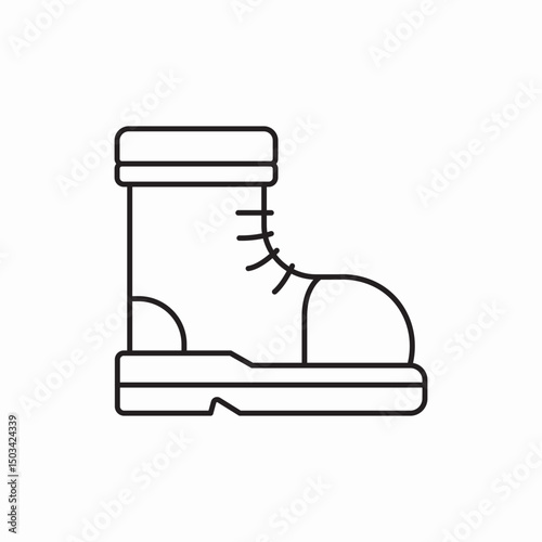 footwear boot icon sign vector