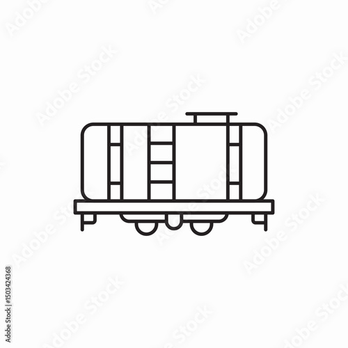 freight car tank wagon transport icon sign vector