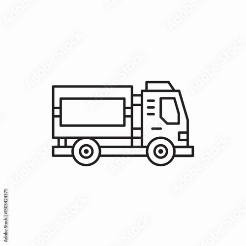freight truck transport vehicle icon sign vector