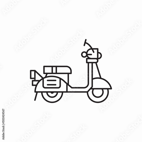 motorcycle scooter icon sign vector