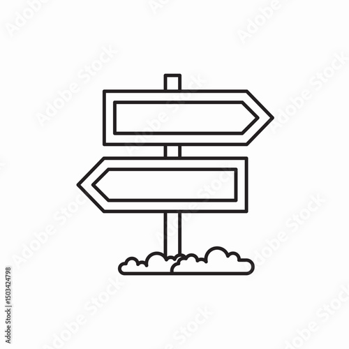 sign direction road sign orientation icon sign vector