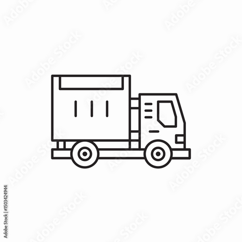 transport truck cargo vehicle icon sign vector