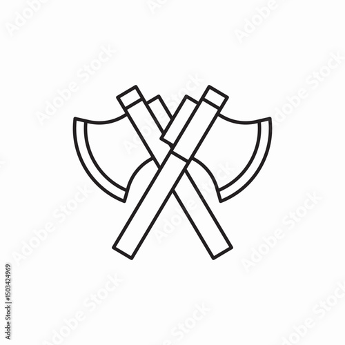 two axes icon sign vector