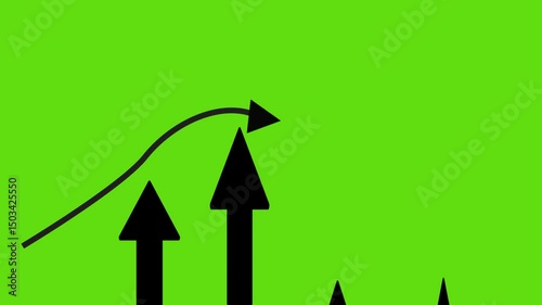 Wallpaper Mural Animated Black Triangles Falling on Green Screen Background ideal for motion graphics projects, video editing, and presentations. Torontodigital.ca