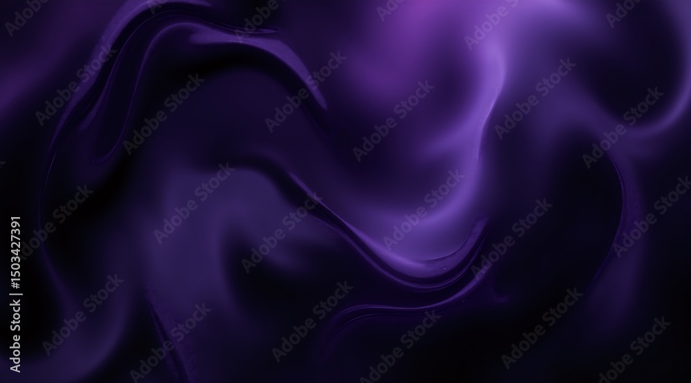 Obraz premium Elegant Dark Purple Abstract Swirls and Smooth Fluidity