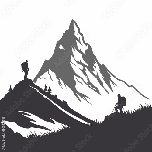 silhouette of a mountain