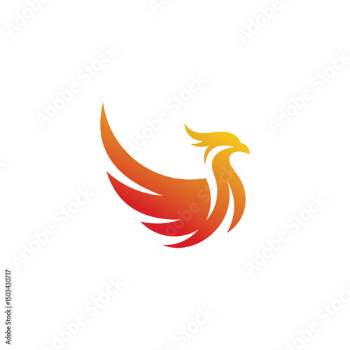 phoenix logo design graphic vector 