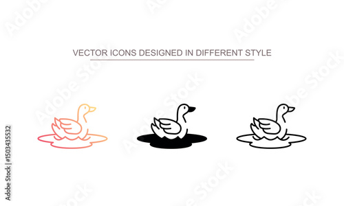 Wallpaper Mural Duck icon design with white background stock illustration Torontodigital.ca