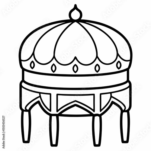 vector illustration of an old fashioned lamp
