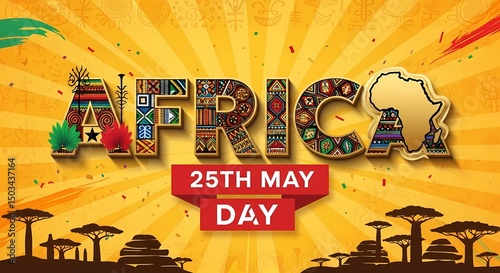 Africa Day colorful illustration abstract Artwork