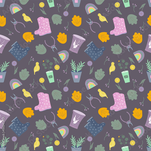 multicolored garden pattern