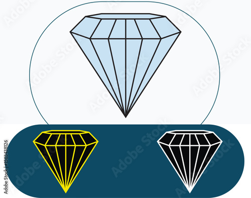 Diamond line art design