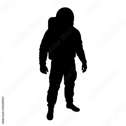 A silhouette of an astronaut stands tall, poised for exploration, encapsulating the spirit of discovery and the vast unknown.