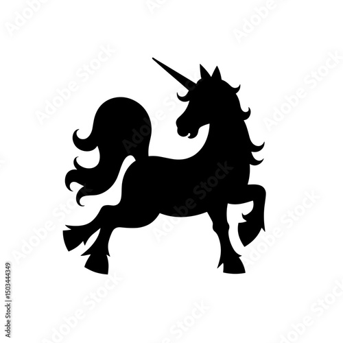 A captivating silhouette of a unicorn, embodying the magic and wonder of mythical creatures. A symbol of grace and fantasy.