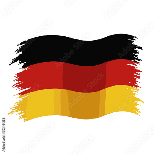 A bold illustration of the German flag, symbolizing national pride and heritage with a vibrant and eye-catching design.