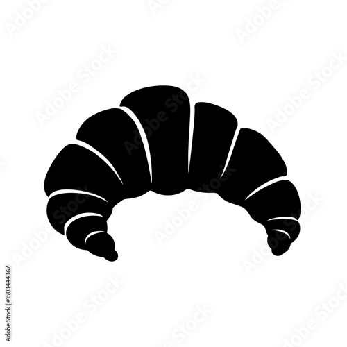 A stylish silhouette of a flaky croissant, embodying the essence of French pastry, stands out, a testament to culinary excellence.