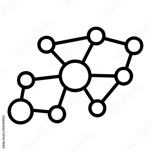 Abstract network diagram illustrating interconnected nodes and lines  